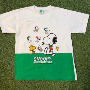 Snoopy and Woodstock white t-shirt Size S #peanuts #kids